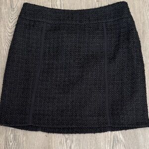 LOFT Black Textured Pencil Skirt